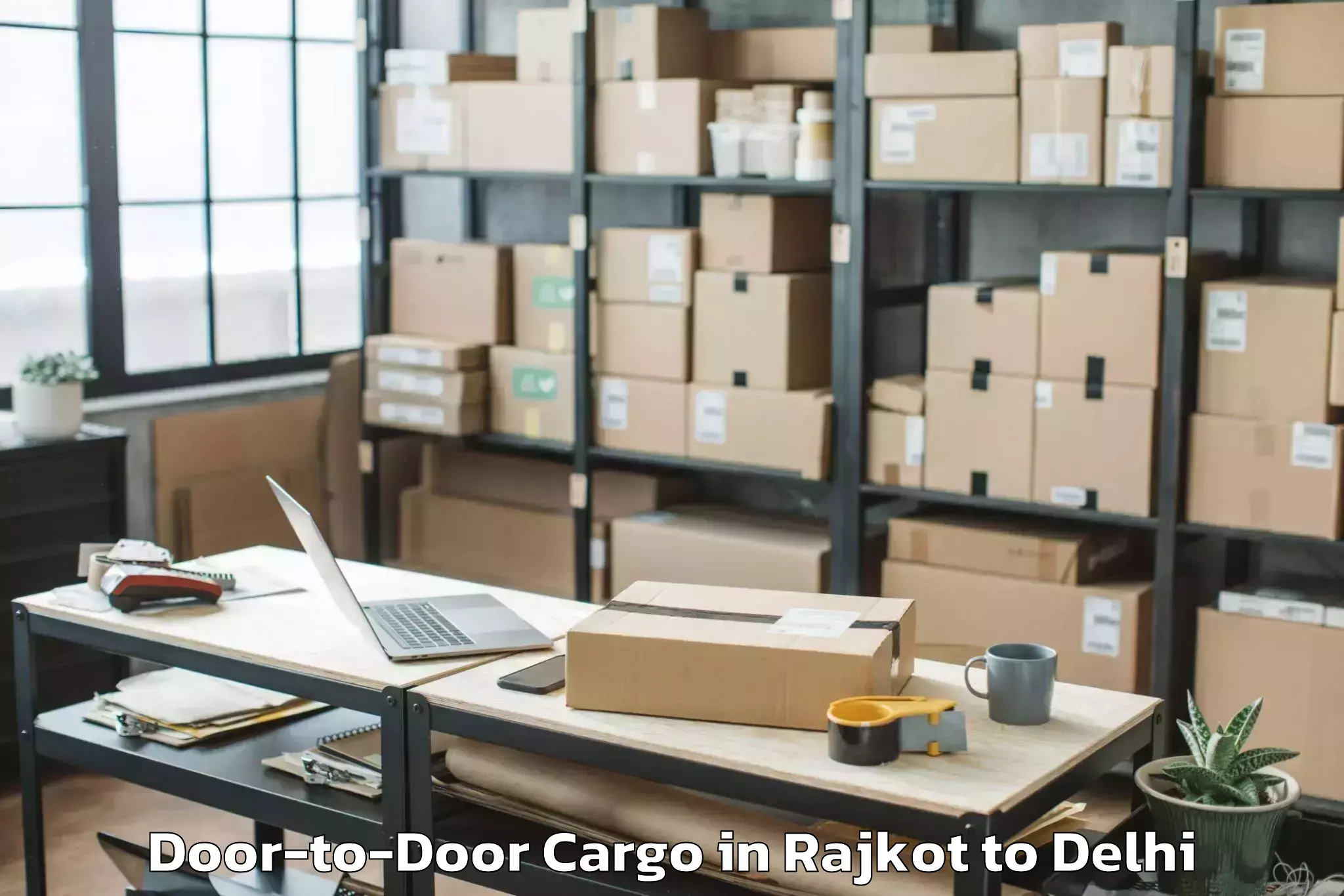 Book Your Rajkot to Alipur Door To Door Cargo Today